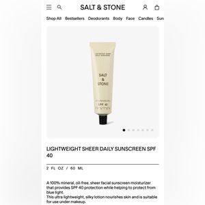 Salt and Stone Lightweight Sheer Daily Sunscreen SPF 40